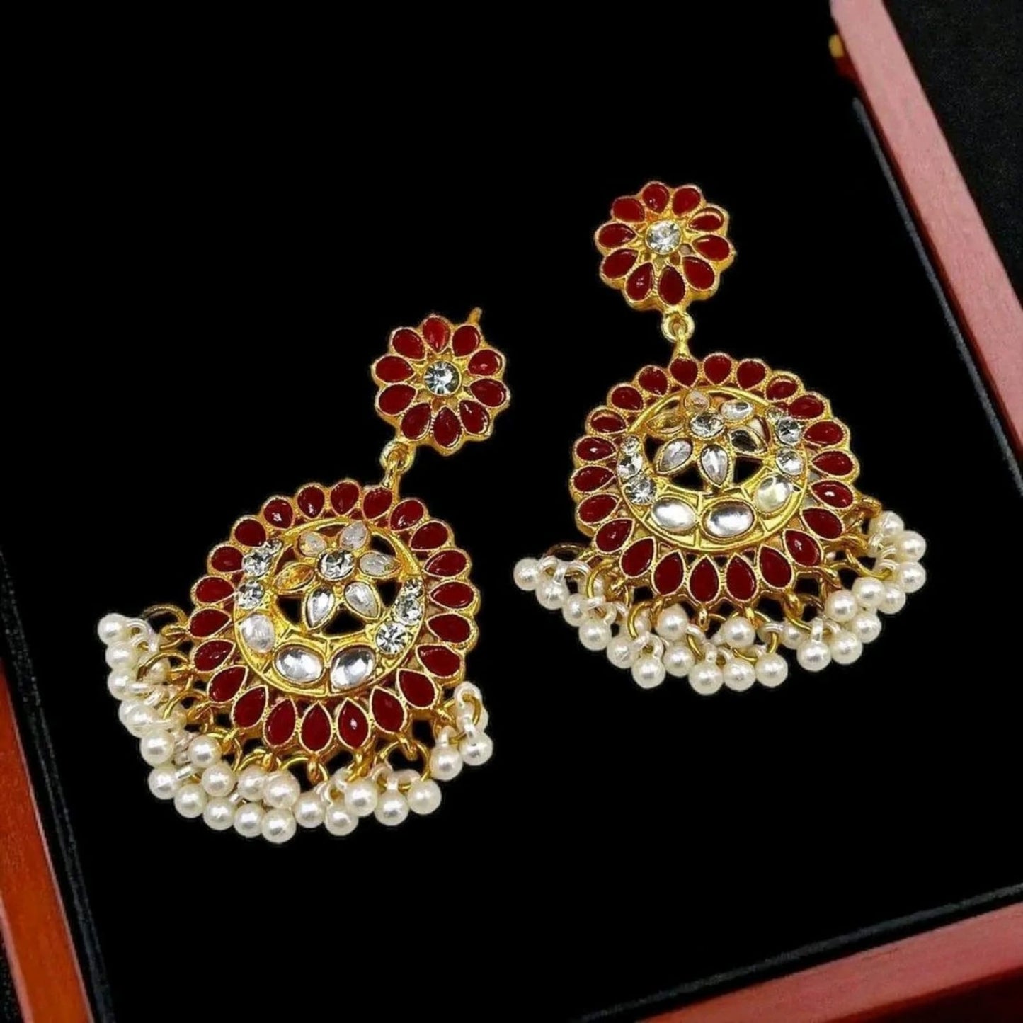 Moon/Star Pearl Drop Earrings -  PEDH