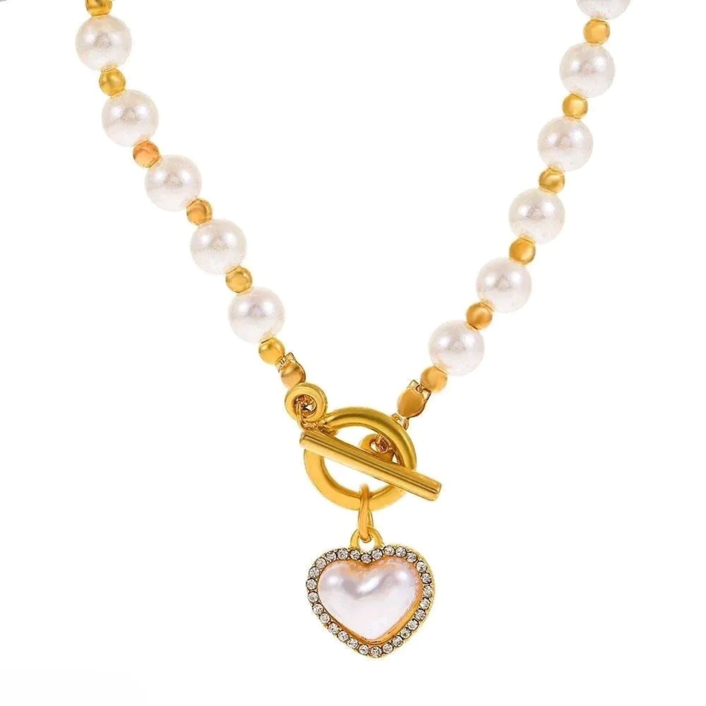 Heart Drop Pearl Necklace - TNCH