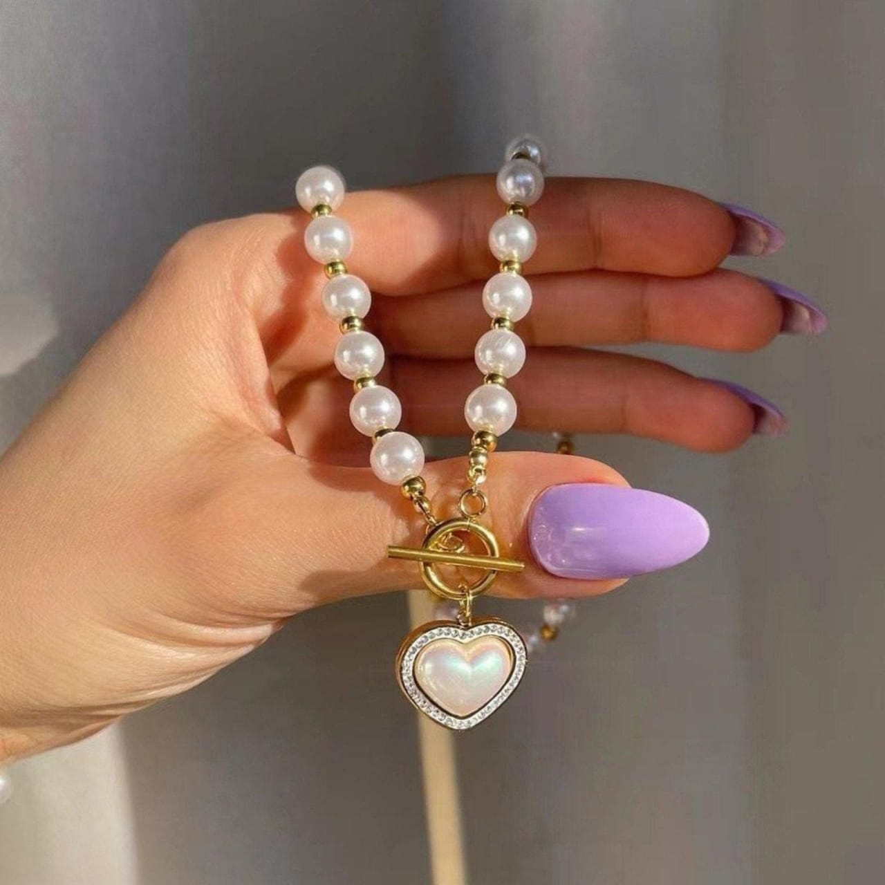 Heart Drop Pearl Necklace - TNCH